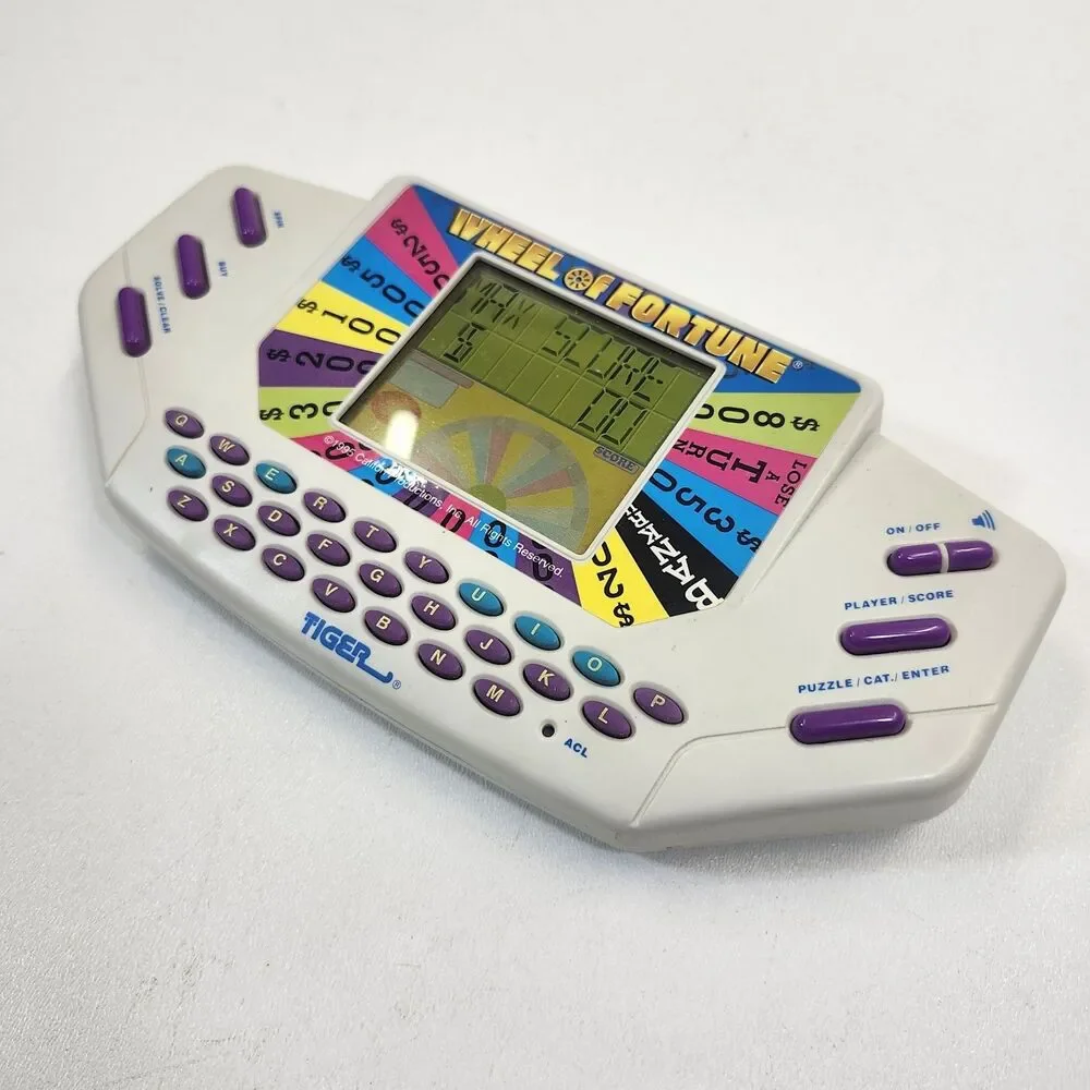 Wheel of Fortune Handheld Game Vintage 1995 Tiger Electronics Tested Works